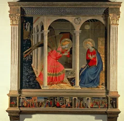 Die Verkündigung (Cortona-Altarbild), ca. 1438